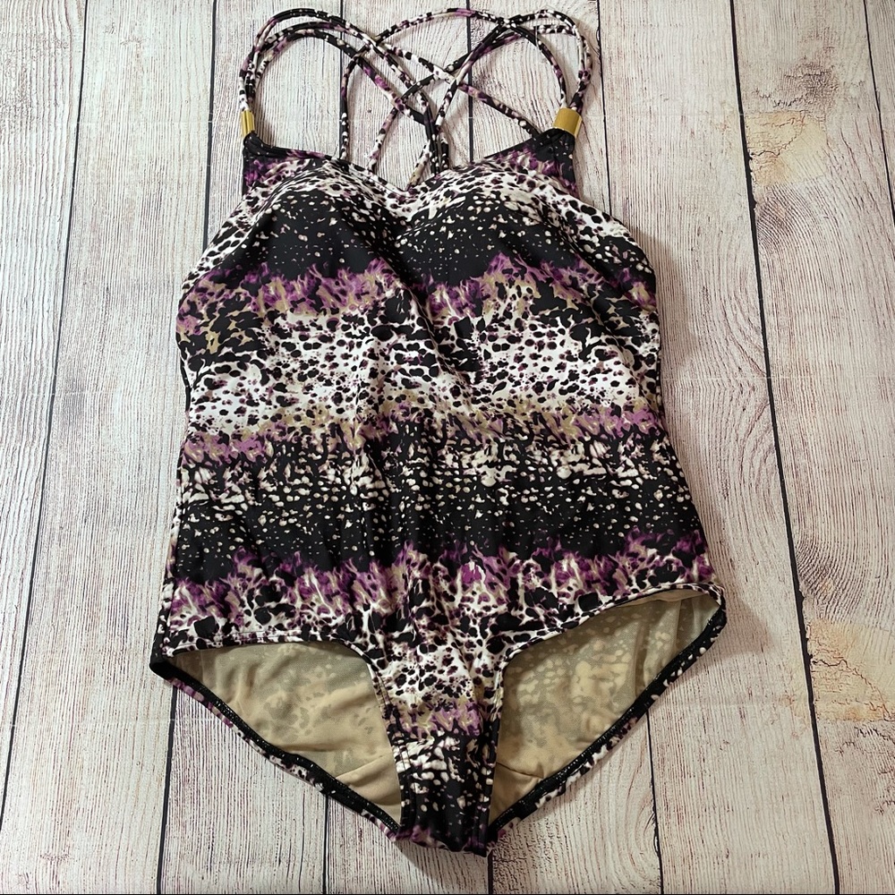 Cacique Swim One Piece Swimsuit Lane Bryant Animal Print NWOT